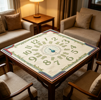 Tapis de table de mahjong de style chinois en forme de paon, en boue de diatomée, résistant aux taches, résistant à l'usure, absorbant l'eau, facile à nettoyer, pour le jeu