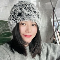 IC-KHR unisexe hiver chaud lapin fourrure tricoté chapeaux de haute qualité épais hiver accessoires pour hommes femmes en gros pour voyage