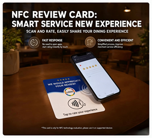 Carta NFC 213 in Acrilico da 12cm - Espositore Impermeabile per Recensioni con Logo Personalizzato per Ristoranti, Caffè, Hotel e Negozi - Product Image 5