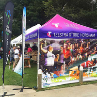 Tente pliante promotionnelle avec impression personnalisée du logo, imperméable, pour salon professionnel, fête, événement en plein air, tente pliante