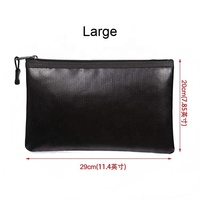 BOYU 2026 Nouvelle Grande Pochette Zippée Ignifuge et Étanche en Silicone pour Argent et Documents avec Enveloppe pour Espèces et Documents