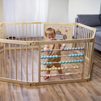 Barrière de sécurité pliable en bois, barrière réglable pour bébé, enclos de sécurité pour bébé, parc pour bébé, fabriqué au Shandong