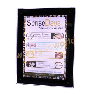 Thin crystal light frame advertising acrylic led sign board