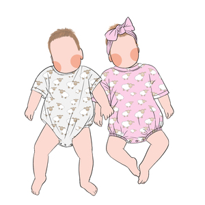 Little Glow Kid Factory 直销甜美印花夏季婴儿男女通用泡泡短袖连体衣定制婴儿连体衣 - Product Image 3