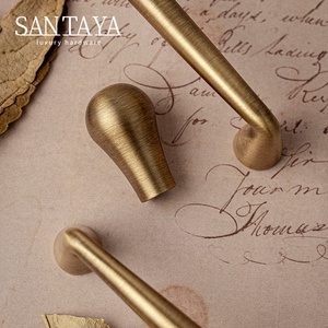 Santaya Solid Antique Brass Handle Kitchen Cabinet Pull <strong>Wardrobe</strong> Drawer Knob Furniture <strong>Hardware</strong> Long - Product Image 4