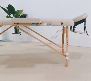 <span class=keywords><strong>Table</strong></span> <span class=keywords><strong>de</strong></span> <span class=keywords><strong>massage</strong></span> portable professionnelle à dossier réglable 3 positions avec cadre en bois pour les services à domicile des physiothérapeutes mobiles - Product Image 4