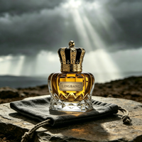 Exclusivo y Creativo Frasco de Perfume de Cristal Transparente de 50ml 100ml, con Atomizador y Caja de Empaque