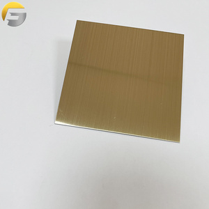 V245 PVD <strong>Color</strong> Plated Low Price Home Decor Hairline Titanium Gold <strong>Stainless</strong> <strong>Steel</strong> <strong>Sheet</strong> EX Works - Product Image 2