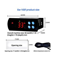 Pengontrol LCD Kontrol Suhu Digital dengan Sensor Termostat Pemanas Pendingin Digital