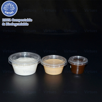 VIRTUES Couvercle de gobelet personnalisé 100% compostable et biodégradable en PLA transparent sans plastique à paroi simple pour crème glacée, bubble tea et boissons froides