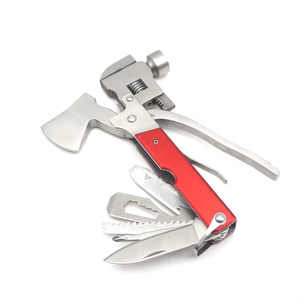 Bộ dụng cụ sinh tồn rìu búa đa dụng bằng thép có tay cầm bằng nhôm để cắm trại-Bao gồm cờ lê có thể điều chỉnh và bit tuốc nơ vít - Product Image 2