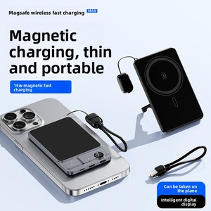 Batería <span class=keywords><strong>Externa</strong></span> Magnética PD22.5W de 5000 mAh y 10000 mAh, Batería de Respaldo Delgada Inalámbrica para iPhone, Samsung, <span class=keywords><strong>Xiaomi</strong></span> - Product Image 1
