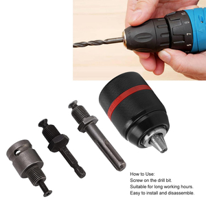 Podofo Mandril de taladro pequeño de alta precisión de 13 mm 1/2 pulgada sin llave, mandril de 3 mordazas 20 UNF, mandril universal de acero endurecido con trinquete autoblocante - Product Image 2