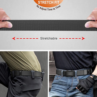 Ceinture tactique extensible en nylon pour hommes, durable, résistante à l'usure, réglable, pour l'entraînement, la randonnée, la chasse, les activités de plein air