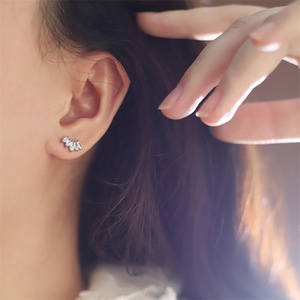 Popular Iced Out Jewelry Stud <b>Earrings</b> Stainless Steel Zircon <b>Earrings</b> for Women - Product Image 2