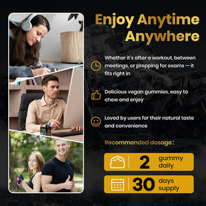 Bonbons gélifiés au shilajit de l'Himalaya pur et biologique, sans sucre, avec ashwagandha, algues marines et crinière de lion, complément alimentaire pour hommes et femmes, énergie et immunité - Product Image 4