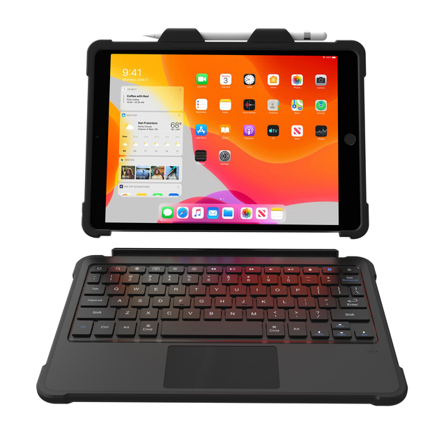 2023 Hot Sells Wireless Magic Keyboard for iPad 7th, 8th ,9th, for iPad 10.2inch with Trackpad, 78keys Two-piece for iPad