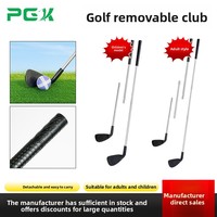 Ensemble de jouets de golf portables pour enfants droitiers, comprenant un wedge en métal et un mallet en acier allié, pour les sports de plein air et les jeux parent-enfant