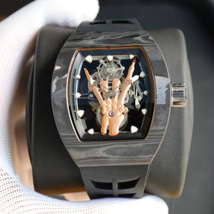 Reloj Mecánico Automático <span class=keywords><strong>de</strong></span> Lujo, Edición Limitada 066, <span class=keywords><strong>de</strong></span> Fibra <span class=keywords><strong>de</strong></span> Carbono Transparente, con Tourbillon, Diseño Hueco, Resistente al Agua - Product Image 1