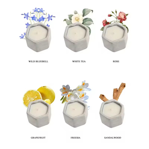 Velas perfumadas de estilo nórdico Soywax con tarros de velas de cemento hexagonal logotipo personalizado para decoración del hogar - Product Image 6