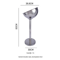 Seau à glace de luxe en acier inoxydable avec support, grand format, personnalisable avec logo, pour bière, vin et bouteilles, couleur or rose, idéal pour les fêtes