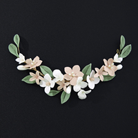 Serre-tête Bohème Fait Main en Pâte Polymère avec Fleurs, Demi-Couronne, Accessoire de Mariage pour la Mariée et les Demoiselles d'Honneur