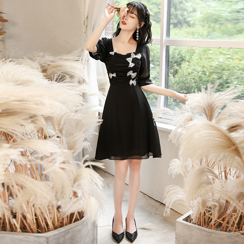Korean Mini Dress - 2025 Floral Print A-Line Summer Style