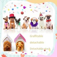 YZ White Dog House Shaped Snack Geschenk box DIY Haustier und Kinder Party begünstigt Karton Verpackung Papier box für Hunde partys