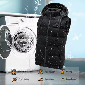 سترة تدفئة كهربائية للرجال والنساء قابلة للعكس ومقاومة للرياح مع غطاء للرأس تعمل بالطاقة عبر USB مع شعار مخصص - Product Image 6