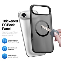 Coque de téléphone magnétique semi-transparente antichoc pour iPhone 17 Pro Max et iPhone 17 Series, protection multi-couches anti-chute
