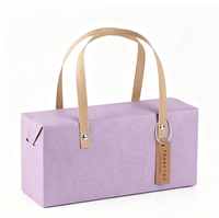Boîte-cadeau en papier kraft avec poignées en papier, boîte d'emballage portable pour bougie parfumée, cadeau