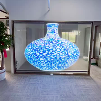 Pantalla Holográfica LED para Publicidad en Ferias Comerciales, Pantalla Holográfica 3D Transparente Invisible, Máquina de Publicidad Móvil