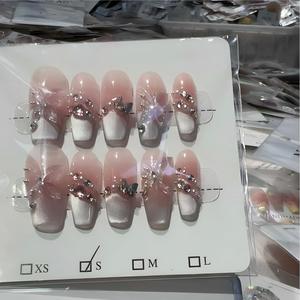 <span class=keywords><strong>Uñas</strong></span> postizas <span class=keywords><strong>de</strong></span> gel acrílico hechas a mano, diseño aleatorio, tamaño seleccionable, 10 piezas, diseño aleatorio - Product Image 5