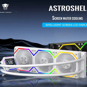 Refroidisseur de processeur Jungle Leopard AstroShel 2.8" avec écran numérique, ventilateur de refroidissement 360/240 noir/blanc, 70.84CFM, 2000RPM, roulement à fluide, ventilateur ARGB - Product Image 2