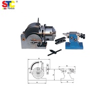 Alat verteks Vertikal Horizontal, kepala pembagi Universal F11 FW80 alat mesin vertex indeks collet vertikal