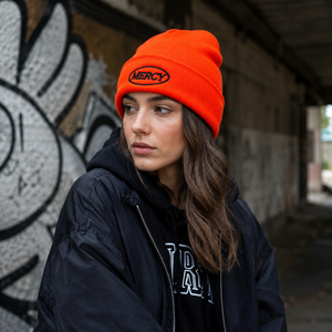 Bonnet pliable en tricot côtelé acrylique uni pour l'hiver, avec logo personnalisé - Product Image 4