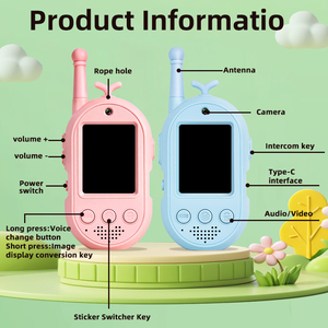 Intercomunicador de Video Portátil para Niños con Batería de 650 mAh, <span class=keywords><strong>3</strong></span> Horas de Uso para Campamentos al Aire Libre, Seguridad, Walkie Talkies Inalámbricos Inteligentes - Product Image 6