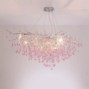 Lustre moderne en verre rose, luminaires colorés pour chambre <span class=keywords><strong>de</strong></span> fille, lampe pour chambre <span class=keywords><strong>de</strong></span> princesse, <span class=keywords><strong>dressing</strong></span>, décoration <span class=keywords><strong>de</strong></span> magasin <span class=keywords><strong>de</strong></span> vêtements - Product Image 4