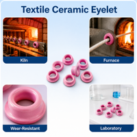 Œillet de guidage en alumine céramique à haute dureté, poli, à faible friction et résistant à l'usure pour machines de filature et d'enroulement textile