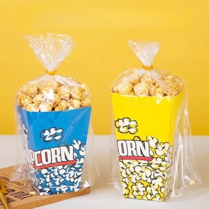 Contenants à popcorn jetables personnalisés avec logo, gobelets en papier kraft à paroi simple, seaux et boîtes à emporter recyclables - Product Image 6
