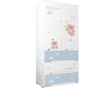 Armoire pour bébé avec tiroirs de rangement Armoire de rangement pour vêtements en plastique à 5 couches - Product Image 6