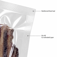 Sacs sous vide thermoscellables transparents personnalisés pour l'emballage de sushis, pizzas et autres aliments