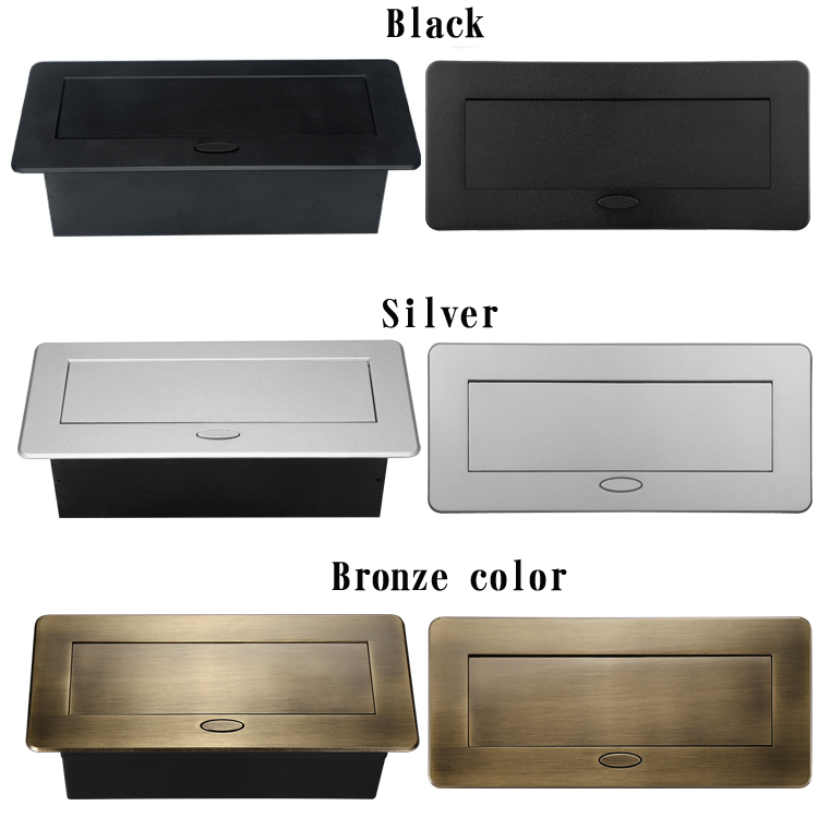 High-end desktop EU power socket factory supports custom built-in conference table concealed socket box