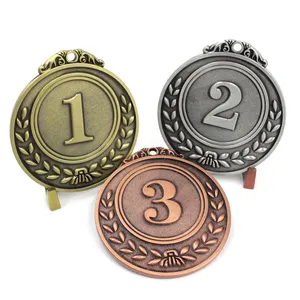 Manufacturer Bespoke Design Europe Bronze Gold Custom Metal Race Custom Sports Medal With Ribbon Trophies Medals Plaques