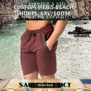 กางเกงขาสั้นชายหาดฤดูร้อนแบบสบายๆ สำหรับผู้ชาย ผ้าระบายอากาศ เป็นมิตรกับสิ่งแวดล้อม มีบริการ OEM ไซส์ใหญ่ถึง 6XL ขายส่ง - Product Image 2