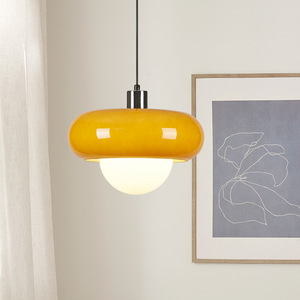 Vintage Egg Tart Single-Head American Retro Pendant <b>Light</b> Trendy Bauhaus Style <b>Dining</b> Table Lamp for Chandeliers Pendant <b>Lights</b> - Product Image 5