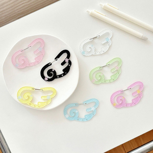 Vente en gros Spot Wave Point Wing Star Mousqueton d'alpinisme, Pendentif en acrylique transparent motif dessin animé, Porte-clés, Sac à paillettes - Product Image 3