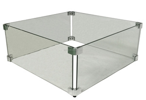 <strong>Fire</strong> Pit Glass Wind <strong>Guard</strong> Rectangle Glass <strong>Guard</strong> Fireplace Wind <strong>Guard</strong> - Product Image 5