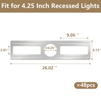 Clips en fer gris argenté à montage rapide pour panneaux LED encastrés, compatibles avec les plafonds suspendus, robustes pour les bâtiments commerciaux américains