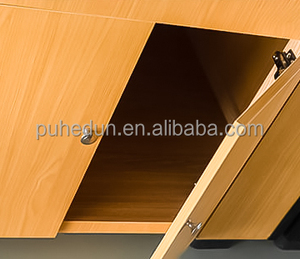 Soporte de exhibición de doble cara de servicio pesado para supermercado para frutas y verduras Estante de espacio de almacenamiento grande hecho de madera - Product Image 5